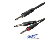 Cable Roxtone SAYC100L2 – Plug 6.35 mm Estéreo a 2 Plug Mono – 2 Metros