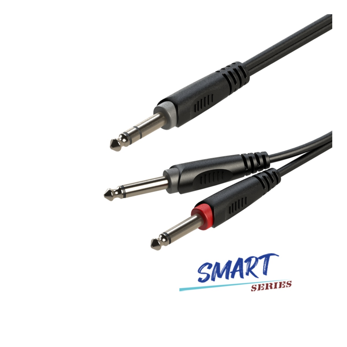 60735_4.jpg Cable Roxtone SAYC100L2 – Plug 6.35 mm Estéreo a 2 Plug Mono – 2 Metros - Imagen 1