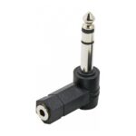 Adaptador Plug 6.5 Stereo a Jack Miniplug 3.5 Hembra Stereo 90 Grados Arwen AU-2 90 - Imagen 3