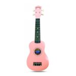 Ukelele Acustico Soprano Korner UKR-10RP Rosa Pastel Con Funda