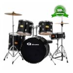 Batería Quicktension Con Banqueta Y Platos Plateada