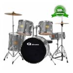 Batería Quicktension Con Banqueta Y Platos Plateada - Imagen 9