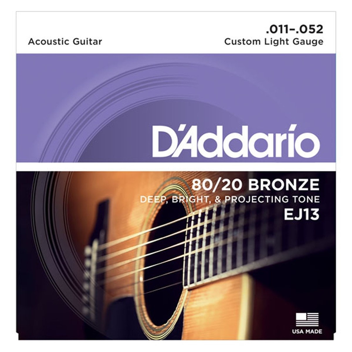 61585_4.jpg Encordado Daddario Ej13 80/20 Bronze Acoustic Strings - Imagen 1
