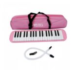 Melódica A Piano Bee 37 Notas con Funda Manguera Color Rosa