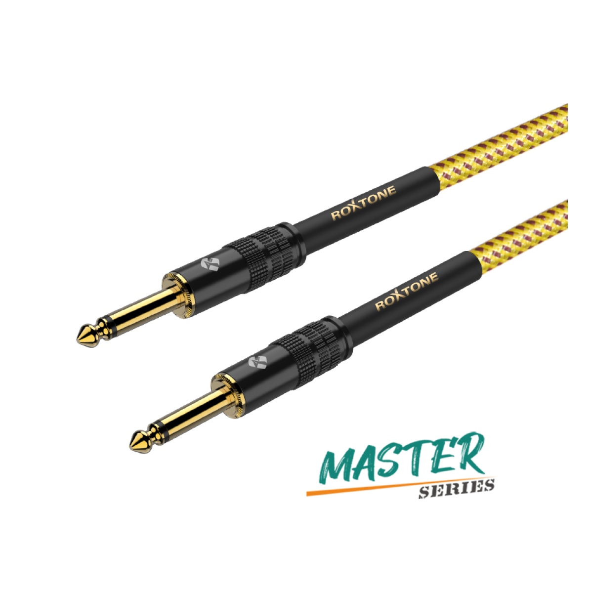 62861_4.jpg Cable Plug Macho Mono a Plug Macho Mono Mallado Vintage de 3 Metros Roxtone MGJJ310L3 - Imagen 1