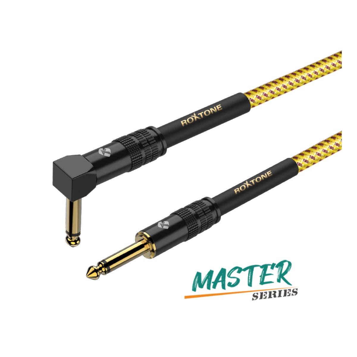 62869_4.jpg Cable Plug Macho Mono Recto a Plug Macho Mono Mallado Vintage de 3 Metros Roxtone MGJJ310L3 - Imagen 1