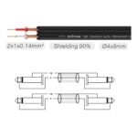 Cable 2 Plug Macho Mono a 2 Plug Macho Mono de 2 Metros Roxtone SACC100L2 - Imagen 2