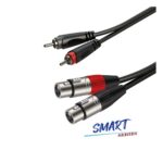 Cable 2 RCA Macho a 2 Canon XLR Hembra de 3 Metros Roxtone SACC170L3