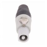 Ficha Conector Powercon Blanco Macho (Out) Amphenol HP-3FG - Imagen 2