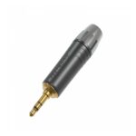 Ficha Conector Miniplug 3.5 Stereo Seetronic MTP3C Metálico Dorado