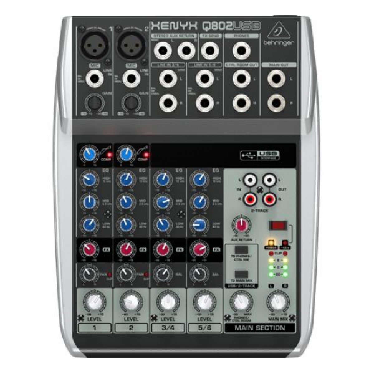 6720_4.jpg Mesa de Mezcla Analógica Behringer Xenyx Q802USB - 6 Canales con USB - Imagen 1
