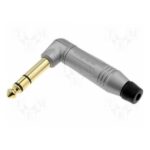 Ficha Conector Plug 6.5 Stereo 90 Grados Amphenol ACPS-RN Niquelado