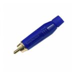 Ficha Conector RCA Macho Amphenol ACPR-BLU Color Azul