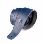 Correa Magma Forrada Cuero Azul Marino Logo Metal