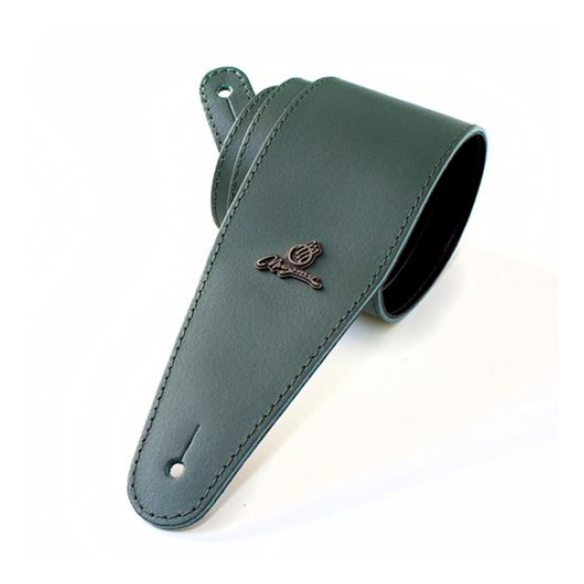 7915_4.jpg Correa Magma Forrada Cuero Verde Militar Logo Meta - Imagen 1