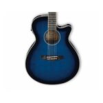 Guitarra Electroacústica Ibanez AEG8ETBS, Transparent Blue Sunburst - Imagen 2