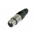 Ficha Neutrik NC3FX Xlr-3 Cont. Hembra A Cable (Plateado P/Soldar) - Imagen 2